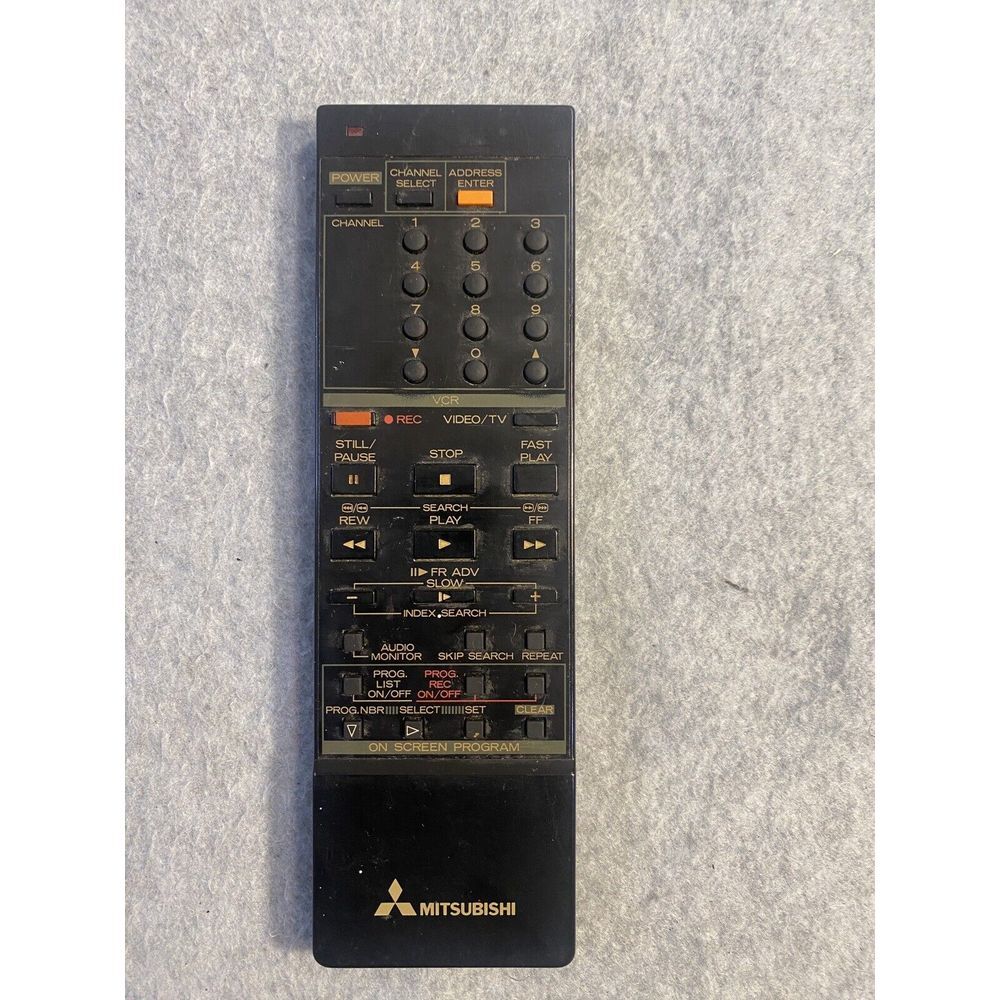 Mitsubishi 939P169A4 Remote‎ Control TV VCR Model Vintage Free Shipping